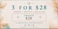 3 for $28